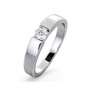Certified Jessica 18K White Gold Diamond Engagement Ring 0.25CT-G-H/SI