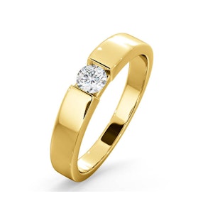 Certified Jessica 18K Gold Diamond Engagement Ring 0.25CT-G-H/SI