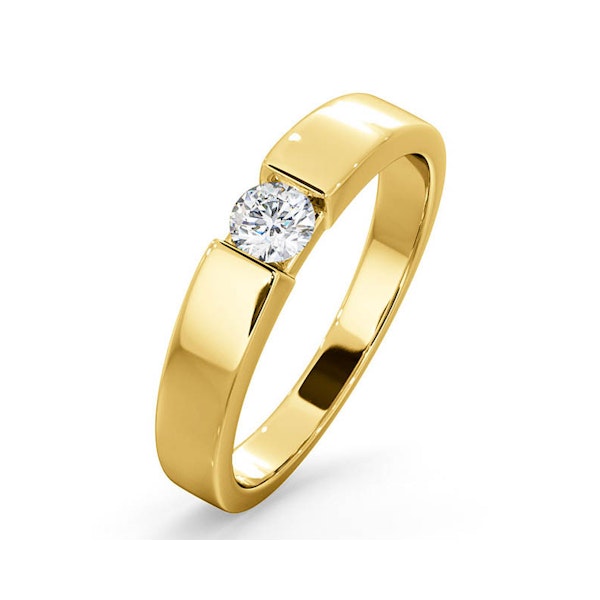Certified Jessica 18K Gold Diamond Engagement Ring 0.25CT-G-H/SI - Image 1
