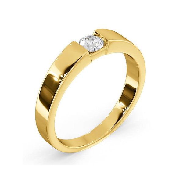 Certified Jessica 18K Gold Diamond Engagement Ring 0.25CT-F-G/VS - Image 2