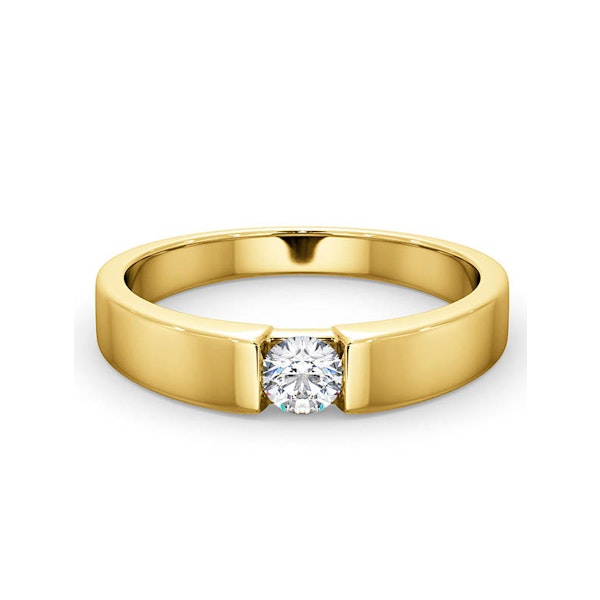 Certified Jessica 18K Gold Diamond Engagement Ring 0.25CT-F-G/VS - Image 3