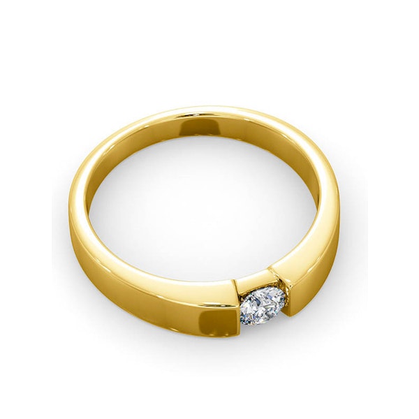 Certified Jessica 18K Gold Diamond Engagement Ring 0.25CT-F-G/VS - Image 4