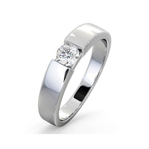 Certified Jessica 18K White Gold Diamond Engagement Ring 0.33CT-G-H/SI