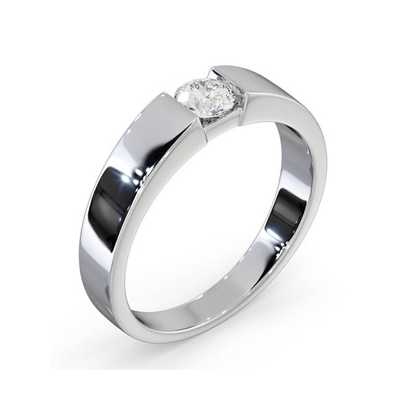 Certified Jessica 18K White Gold Diamond Engagement Ring 0.33CT-F-G/VS - Image 2