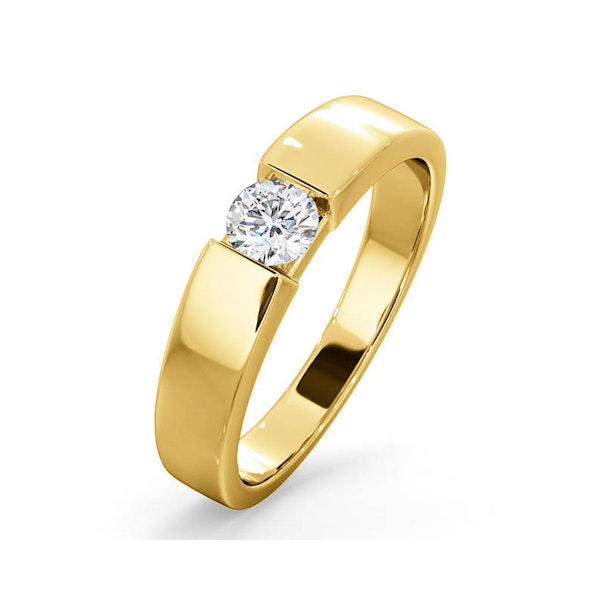 Certified Jessica 18K Gold Diamond Engagement Ring 0.33CT-F-G/VS - Image 1