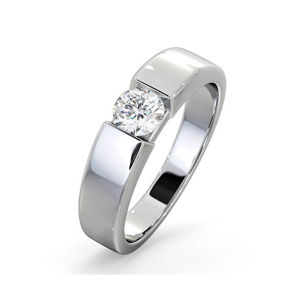Certified Jessica 18K White Gold Diamond Engagement Ring 0.50CT - Image 1