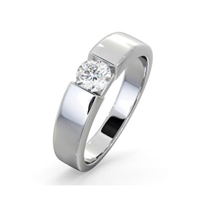 Certified Jessica 18K White Gold Diamond Engagement Ring 0.50CT