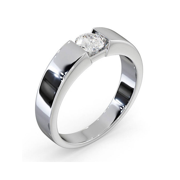 Certified Jessica 18K White Gold Diamond Engagement Ring 0.50CT - Image 2