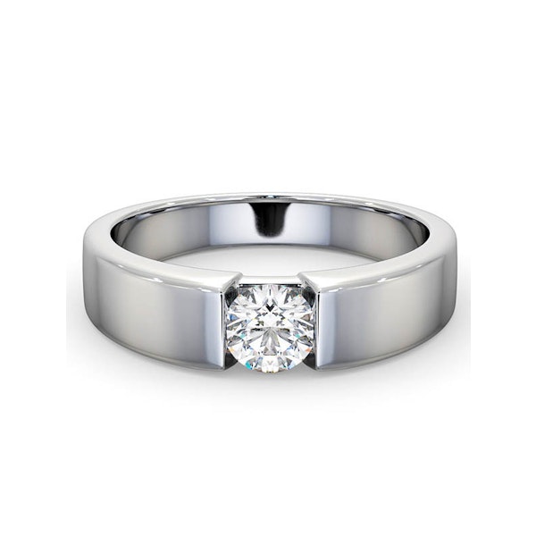 Certified Jessica 18K White Gold Diamond Engagement Ring 0.50CT - Image 3