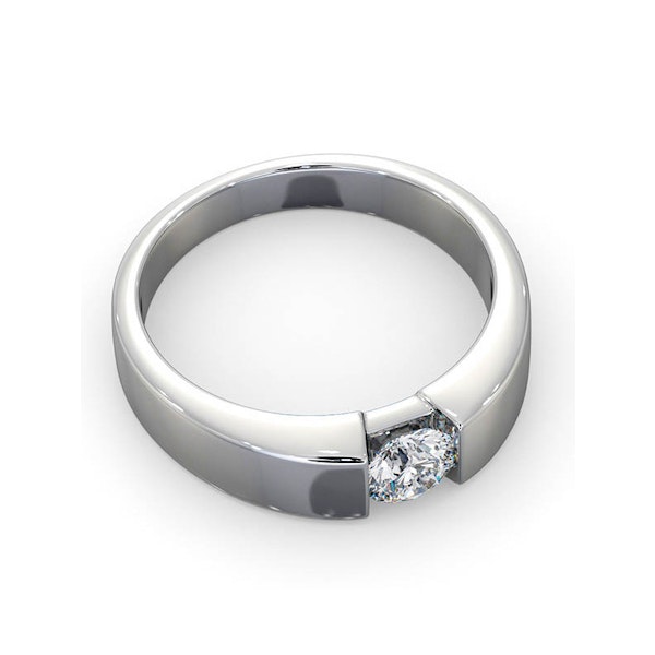 Certified Jessica 18K White Gold Diamond Engagement Ring 0.50CT - Image 4