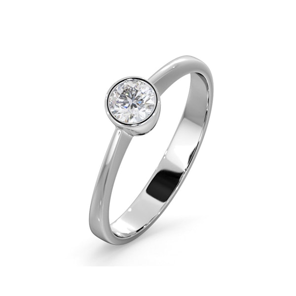 Diamond Engagement Ring - Round Emily 0.25CT 18K White Gold - Image 1