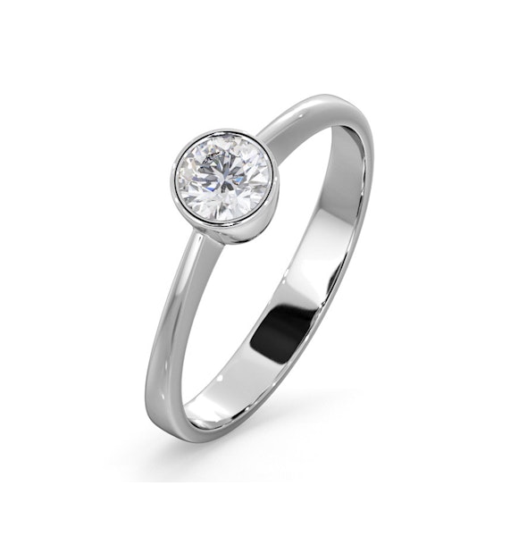 Diamond Engagement Ring - Emily Round 0.33CT H/SI - 18K White Gold - Image 1