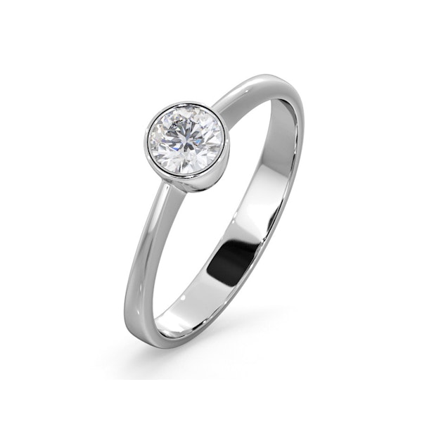 Diamond Engagement Ring - Emily Round 0.33CT G/VS - 18K White Gold - Image 1