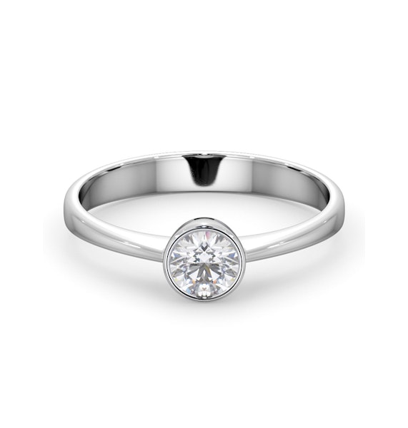 Diamond Engagement Ring - Emily Round 0.33CT H/SI - 18K White Gold - Image 2