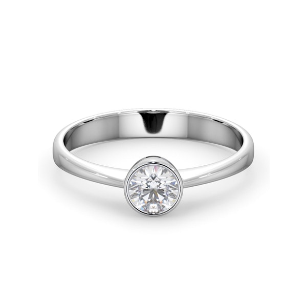 Diamond Engagement Ring - Emily Round 0.33CT H/SI - 18K White Gold - Image 2