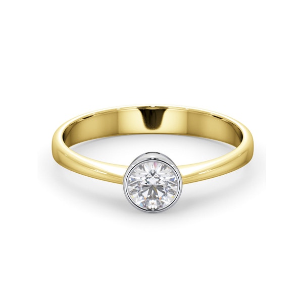 Diamond Engagement Ring - Emily Round 0.33CT G/VS - 18K Gold - Image 2