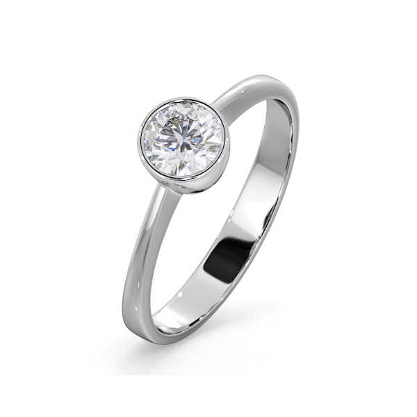 Diamond Engagement Ring - Round Emily 0.50CT 18K White Gold - Image 1