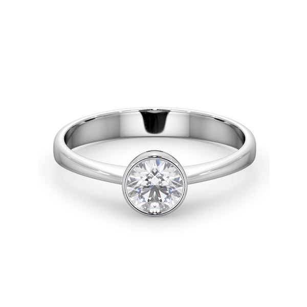 Diamond Engagement Ring - Round Emily 0.50CT 18K White Gold - Image 2