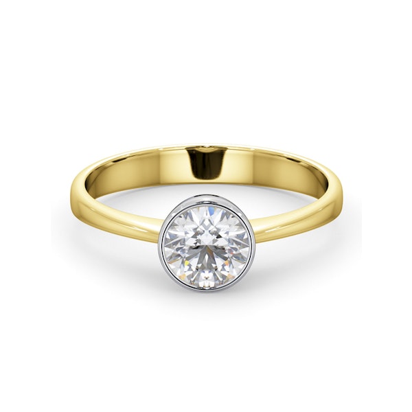 Diamond Engagement Ring - Round Emily 0.75CT 18K Gold - Image 2