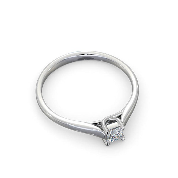Certified Lucy Platinum Diamond Engagement Ring 0.25CT-G-H/SI - Image 4