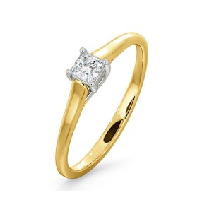 Certified Lucy 18K Gold Diamond Engagement Ring 0.25CT-F-G/VS