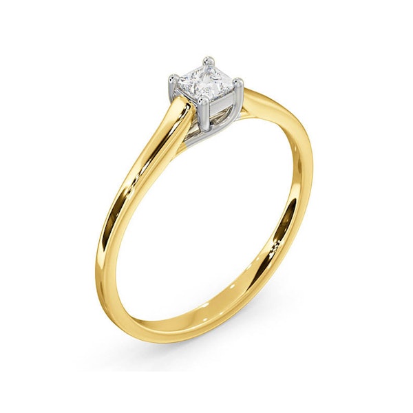 Certified Lucy 18K Gold Diamond Engagement Ring 0.25CT-G-H/SI - Image 2