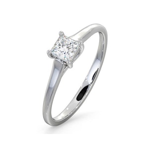 Certified Lucy 18K White Gold Diamond Engagement Ring 0.33CT-G-H/SI