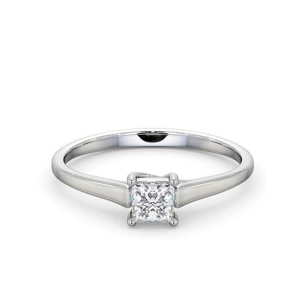 Certified Lucy Platinum Diamond Engagement Ring 0.33CT-G-H/SI - Image 3