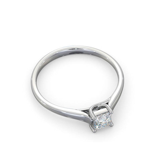 Certified Lucy Platinum Diamond Engagement Ring 0.33CT-F-G/VS - Image 4