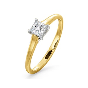 Certified Lucy 18K Gold Diamond Engagement Ring 0.33CT-G-H/SI