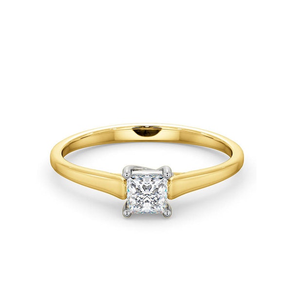 Certified Lucy 18K Gold Diamond Engagement Ring 0.33CT-G-H/SI - Image 3