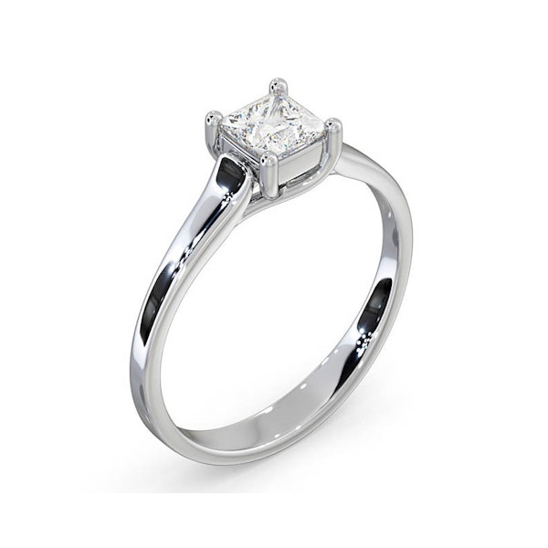 Certified Lucy 18K White Gold Diamond Engagement Ring 0.50CT-G-H/SI - Image 2