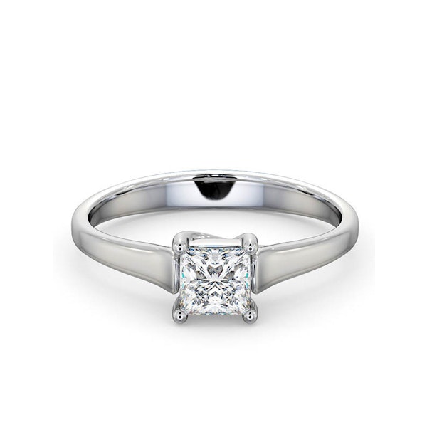 Certified Lucy 18K White Gold Diamond Engagement Ring 0.50CT-F-G/VS - Image 3
