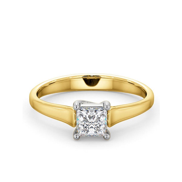 Certified Lucy 18K Gold Diamond Engagement Ring 0.50CT-G-H/SI - Image 3