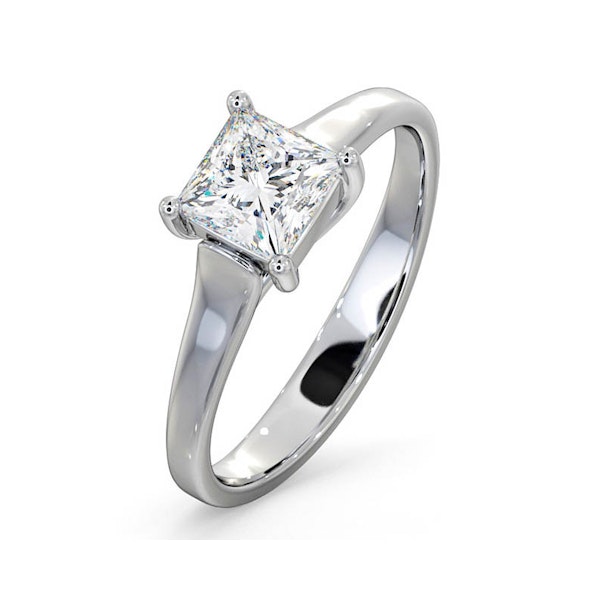 Certified Lucy 18K White Gold Diamond Engagement Ring 0.75CT-F-G/VS - Image 1