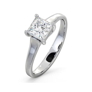 Engagement Ring Certified Lucy 18K White Gold Diamond 0.75CT-G-H/SI
