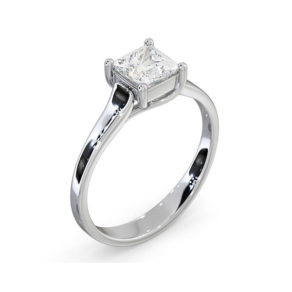 Certified Lucy 18K White Gold Diamond Engagement Ring 0.75CT-F-G/VS - Image 2