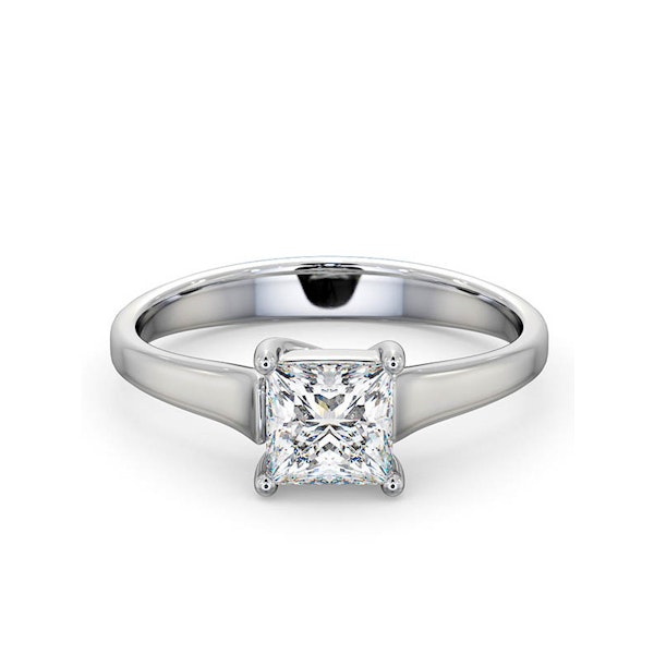 Engagement Ring Certified Lucy 18K White Gold Diamond 0.75CT-G-H/SI - Image 3