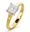 Certified Lucy 18K Gold Diamond Engagement Ring 0.75CT-F-G/VS - image 1