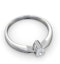 Engagement Ring Certified Pear Shaped Diamond 0.33CT G/VS 18K Gold - image 4
