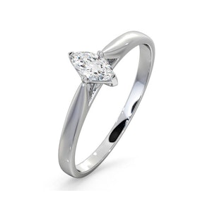 Engagement Ring Certified Marquise 18K White Gold Diamond 0.25CT G/VS