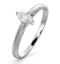 Engagement Ring Certified Marquise Diamond 0.25CT H/SI 18K White Gold - image 1