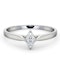 Engagement Ring Certified Marquise Diamond 0.25CT H/SI 18K White Gold - image 3