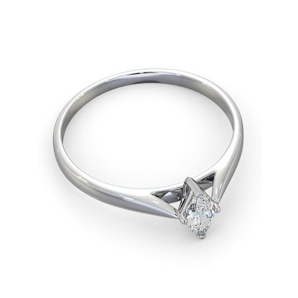 Engagement Ring Certified Marquise 18K White Gold Diamond 0.25CT G/VS - Image 4