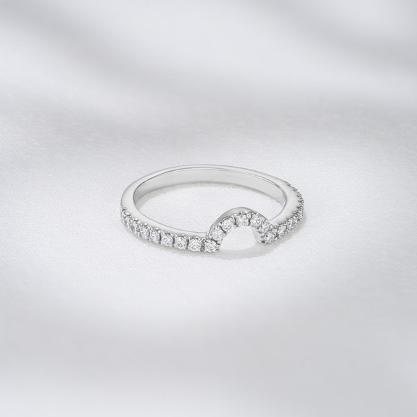 Diana Matching Wedding Band 0.40 ct G/Si Diamond in 18K White Gold - Image 5