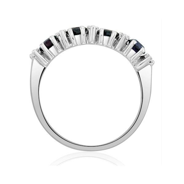 Sapphire 0.85ct And Diamond 9K White Gold Ring - Image 3