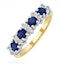 Sapphire 0.85ct And Diamond 9K Gold Ring - image 1