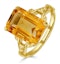 Citrine 14 x 10mm And 9K Gold Ring - image 1