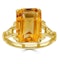 Citrine 14 x 10mm And 9K Gold Ring - image 4