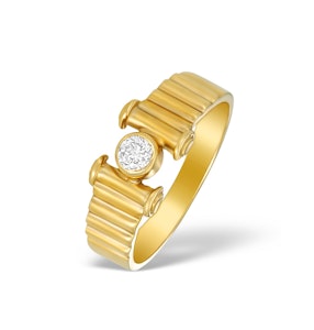 9K Gold Diamond Solitaire Ring SIZE N